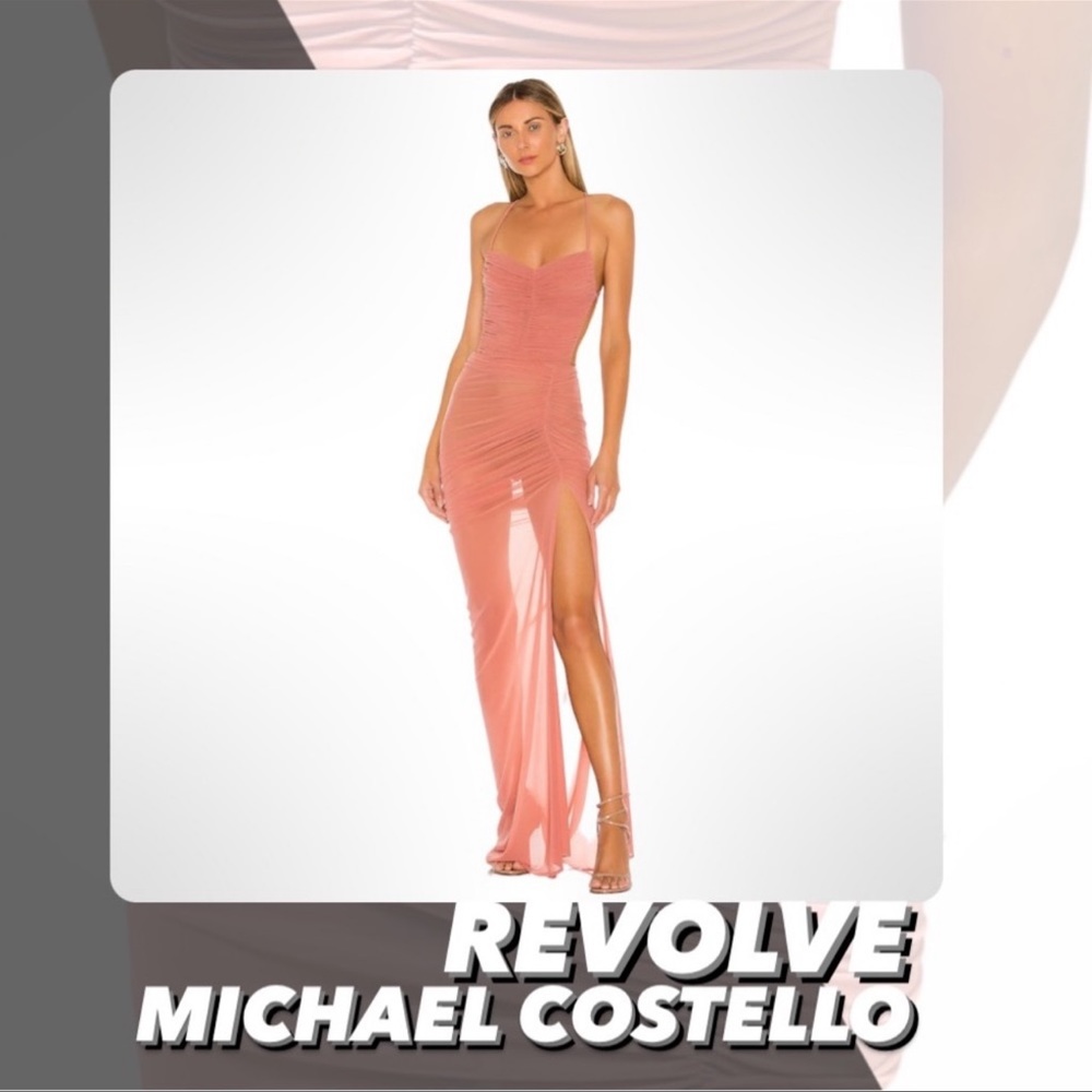 NWT pink Michael Costello dress.  Sz S